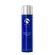 IS Clinical Daily Active Smoothing Toner in a tall, cylindrical royal blue bottle with a reflective silver cap, centered on a plain white background.