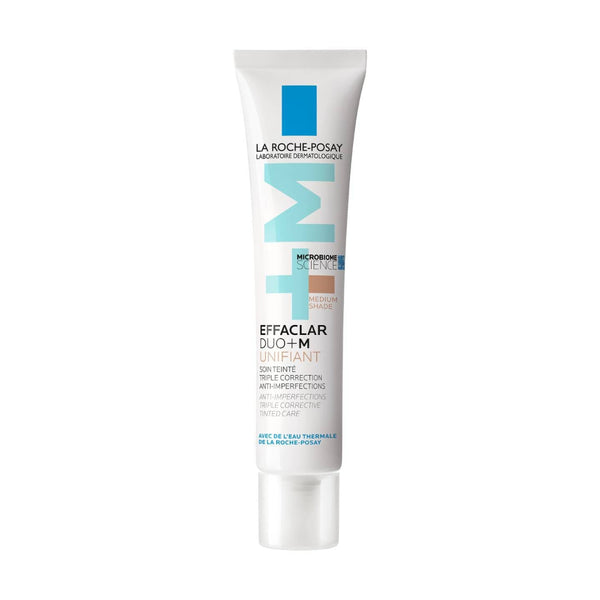 La Roche-Posay Effaclar Duo+M skincare tube on a white background