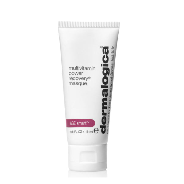 Dermalogica multivitamin power recovery masque tube on a white background