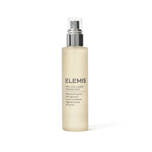 Elemis Pro-Collagen Toning Mist bottle on a white background