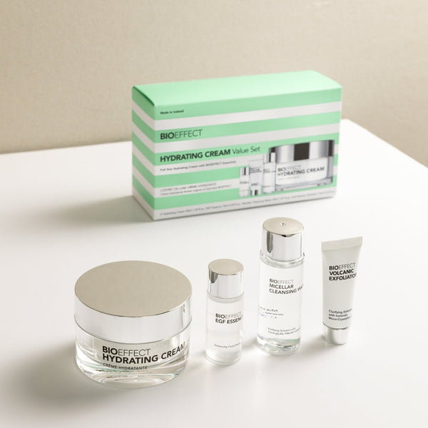 BIOEFFECT Hydrating Cream Value Set neatly presented on a table