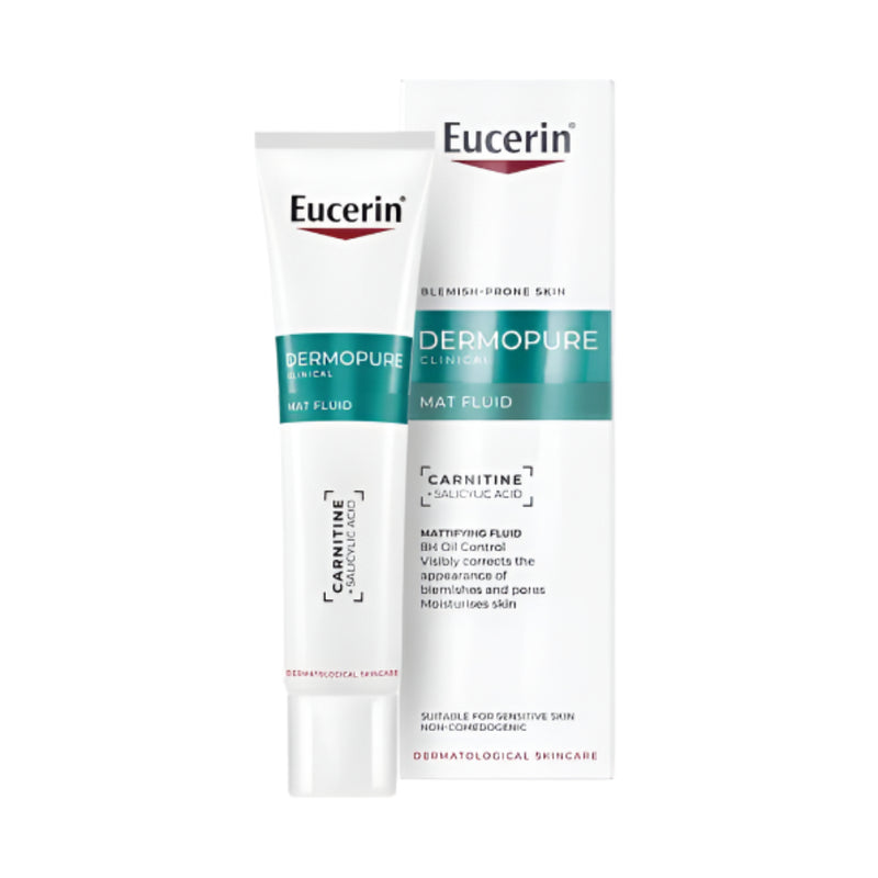 Two Eucerin Dermopure products on a white background
