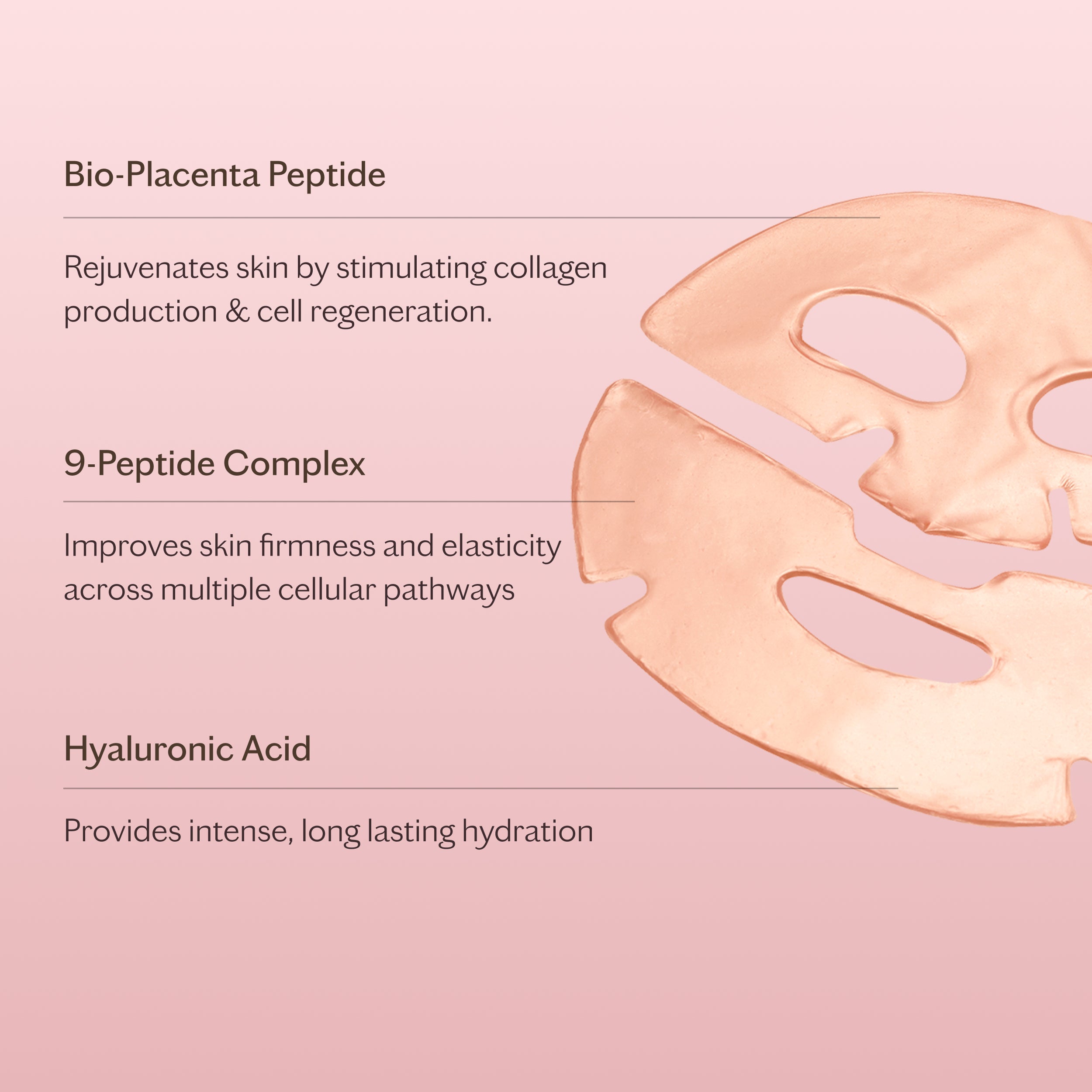 MZ SKIN Bio-Placenta Peptide Reviving Hydrogel Face Mask Sachet