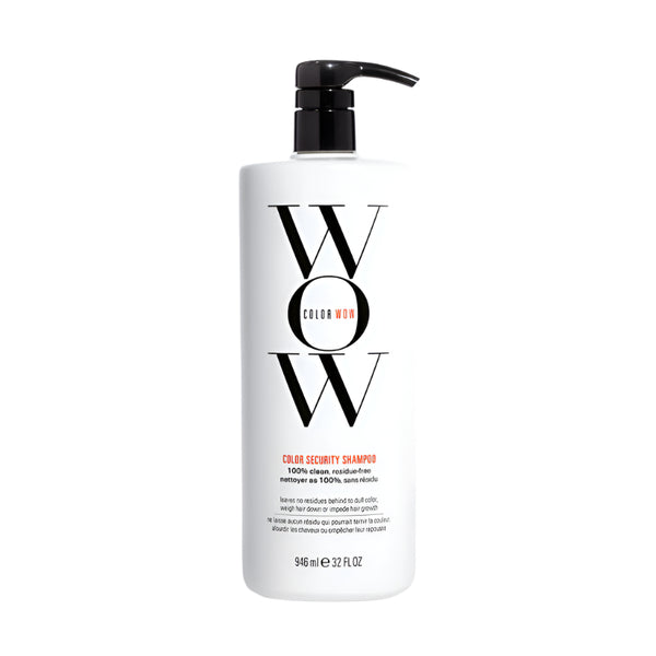 Bottle of WOW Color Security Shampoo on a white background