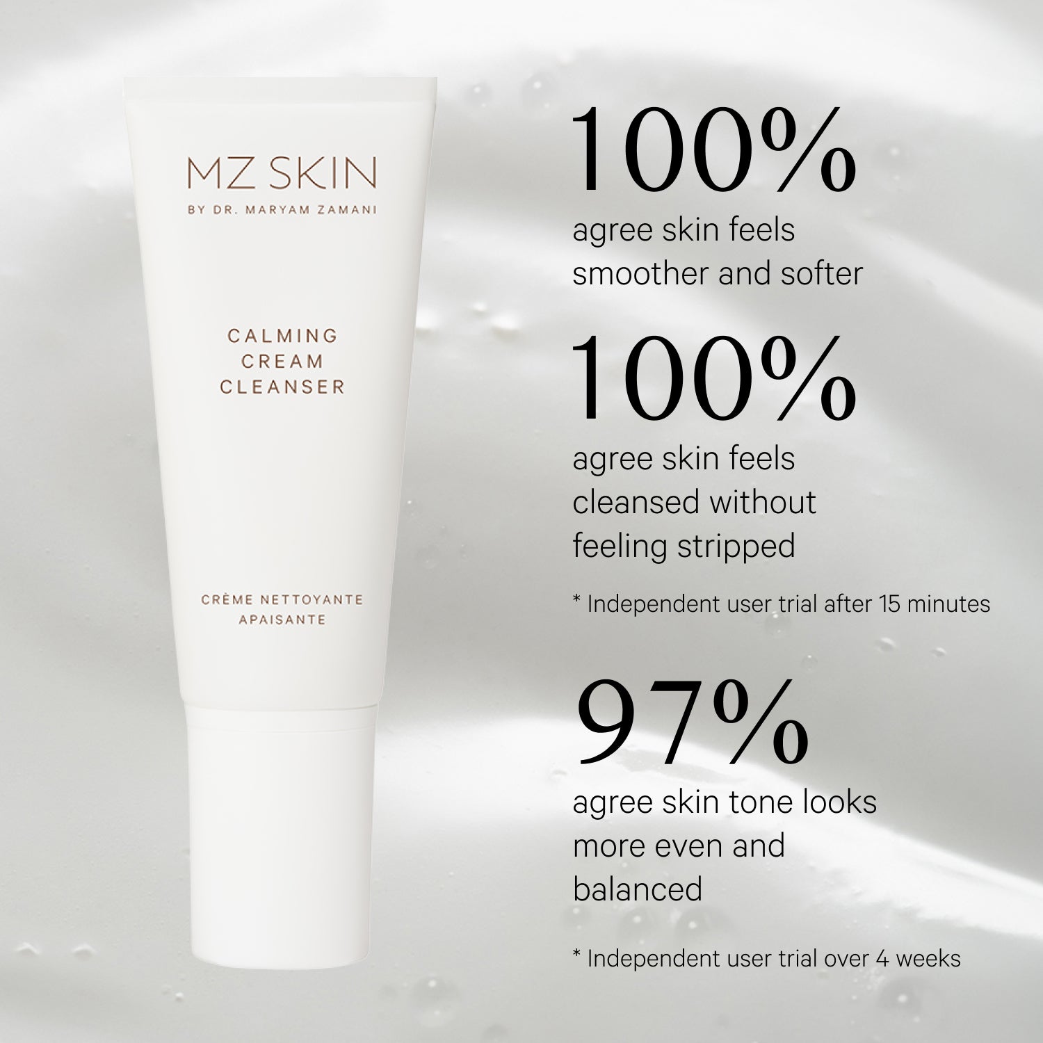 MZ SKIN Calming Cream Cleanser Buy Online Today | Face the Future