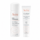 Avena Thermal Spring Water dehydrating mist and Cicalfate+ Restorative Cream for sensitive skin, shown as a 50 ml spray bottle and a 30 ml cream tube on a white background.