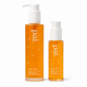 Two amber-colored skincare bottles with white pumps on a white background. The larger bottle is labeled 'pai LIGHT workcleansing Oil' and the smaller bottle is labeled 'pai LIGHT workcleansing oil facial cleansing oil'.