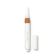 A white cosmetic stick with a brown cap band and gold 'jane iredale' branding, shown with its white cap off beside it on a white background.