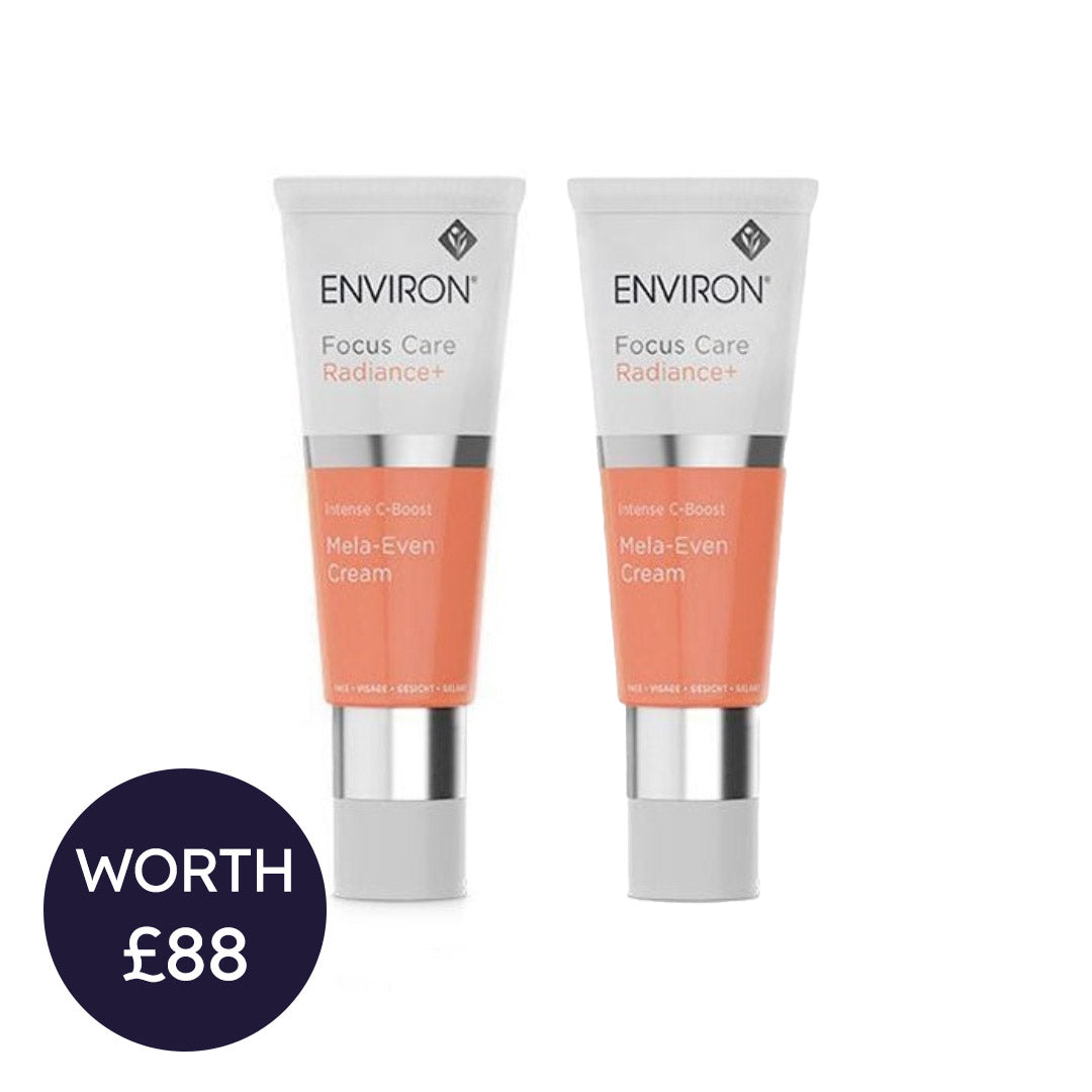 ENVIORN Focus Vibrance+ Dual Boost Crème Environ Focus Care Radiance+ Intense C Boost Mela-Even Cream Twin