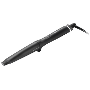 Black hair straightener on a white background