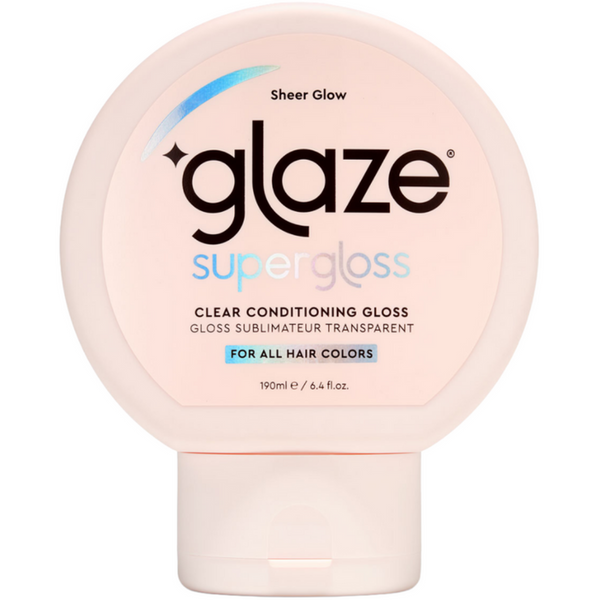 Glaze supergloss clear conditioning gloss bottle on a white background