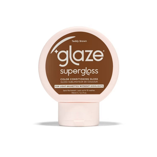 Glaze Supergloss Color Conditioning Hair Gloss Teddy Brown For Instant Shine 190ml