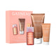 Gatineau skincare product set with bottles and a box on a white background