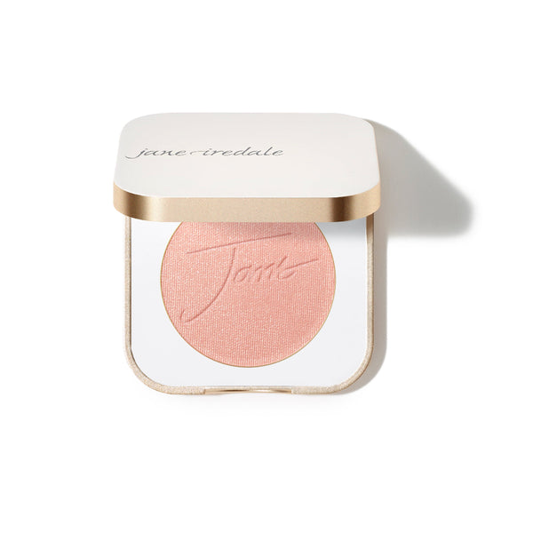 Blush compact with 'jane iredale' branding on a white background