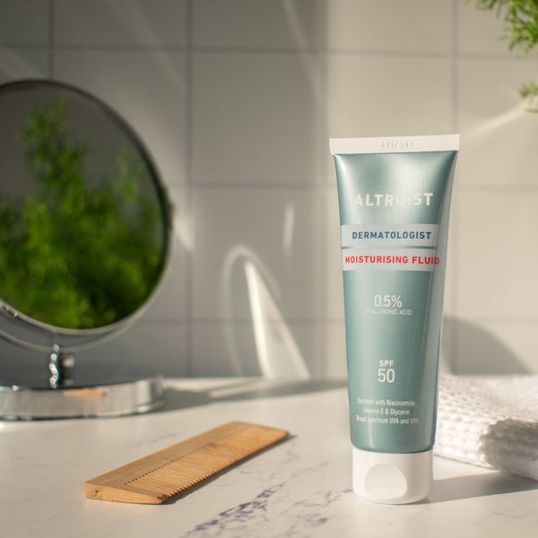 Altruist Moisturising Fluid SPF50 Damaged Box