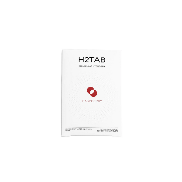 H2TAB product packaging with 'Raspberry' flavor on a white background