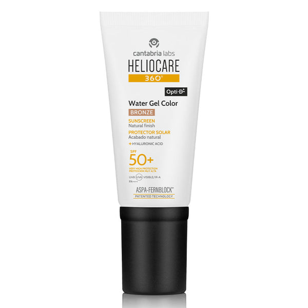 Heliocare sunscreen gel tube on a white background