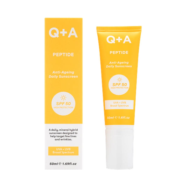 Q+A Peptide SPF50 Anti-Ageing Facial Sunscreen