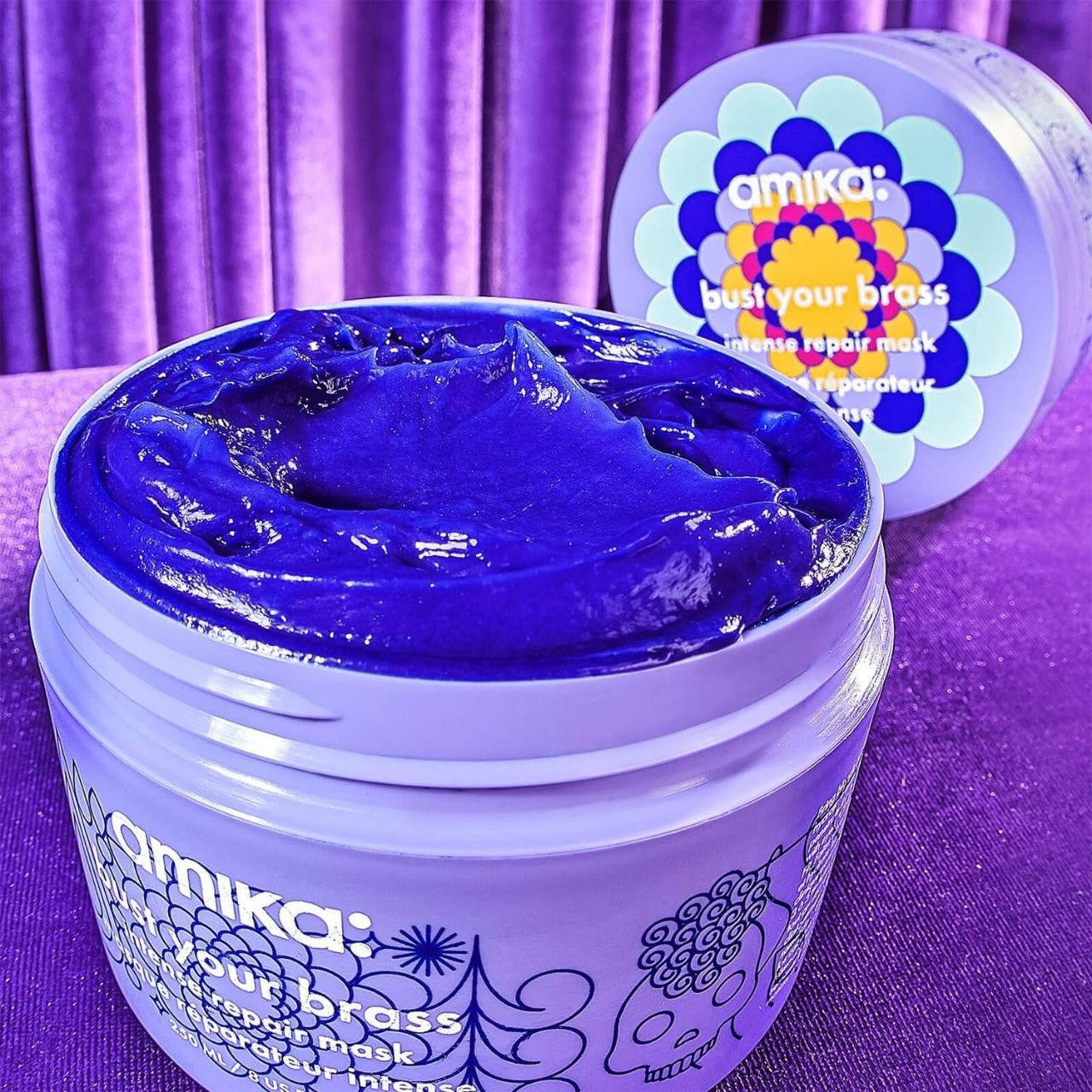日焼け止め ami Amika Bust Your Brass Cool Blonde Repair Intense Hair Mask 250ml