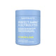 Blue container of BodyHealth Perfect Amino Electrolytes lemon lime flavor on a white background