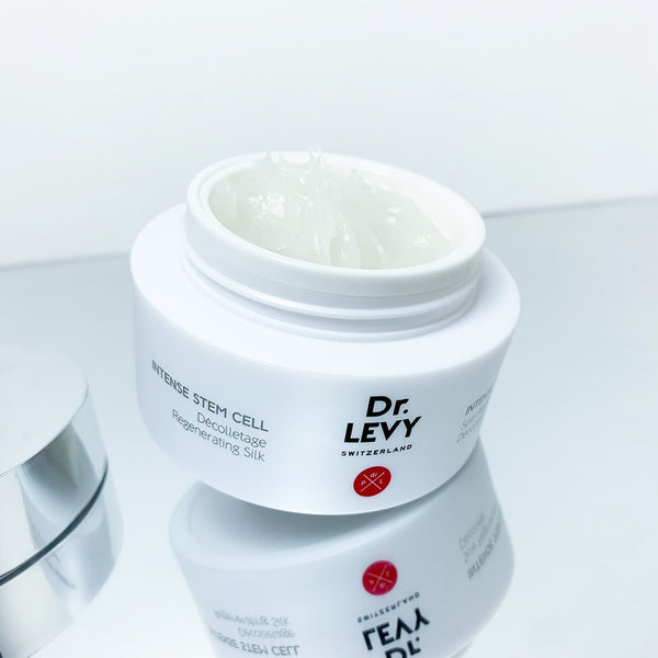 Open lid Dr Levy Decolletage Regenerating Silk Cream