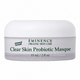 A white jar of Ćminence Organic Skin Care Clear Skin Probiotic Masque, 15 ml / 2 fl oz, on a plain white background.