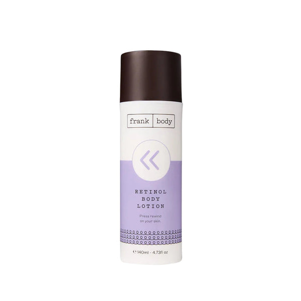 Frank Body Retinol Body Lotion bottle on a white background