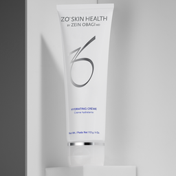 White ZO Skin Health Hydrating Creme tube on ledge