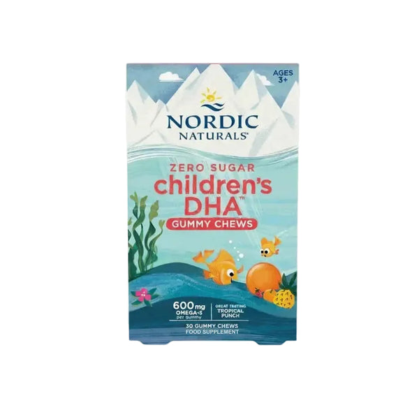 Nordic Naturals Children's DHA Gummy Chews 600mg, Tropical Punch 30 Gummies
