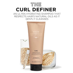 the curl definer, an ultra hydrating shampoo that respects hairs natural oils as its gently cleanses