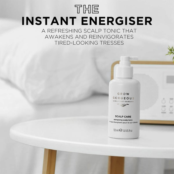 the instant energisers, a refreshing scalp tonic that awakens and reinvigorates tired looking tresses