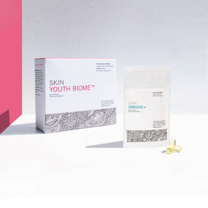 An image of the Advanced Nutrition Programme Inflammaging Duo showing the Youth Boime and Skin Omegas+