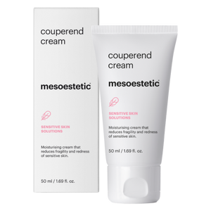A tube of mesoestetic Couperend Maintenance Cream and its packaging