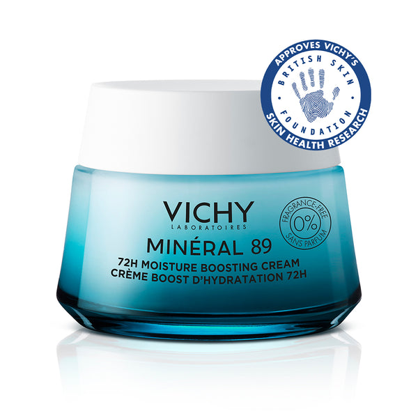 Vichy Minéral 89 72 Hr Hyaluronic Acid & Squalane Moisture Boosting Cream approved by British Skin Foundation