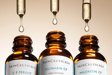 Three bottles of SkinCeuticals Antioxidant serums