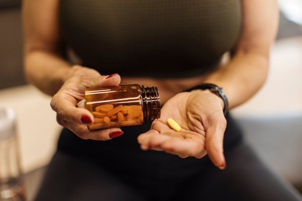 woman with supplements