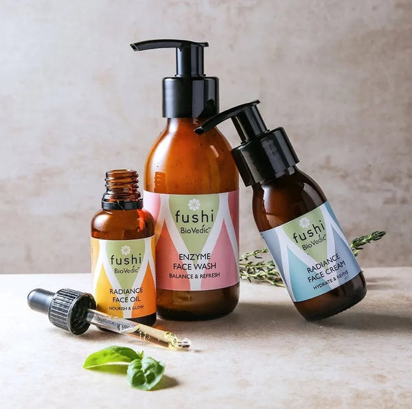 Fushi organic oils and herbal supplements for natural skin, hair and wellbeing rituals