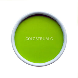 The lid of Advanced Nutrition Programme with "Colostrum-C" written on top