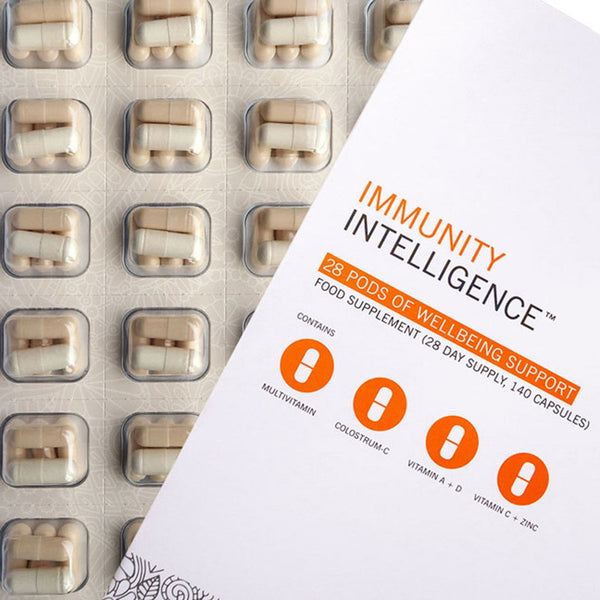 Open box of Advanced Nutrition Programme Immunity Intelligence showing daily capsules