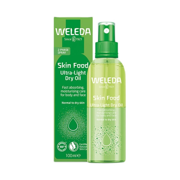 Weleda Skin Food Ultra-Light Dry Oil bottle with box