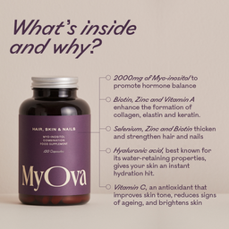 MyOva Hair, Skin, and Nails 120 Capsules