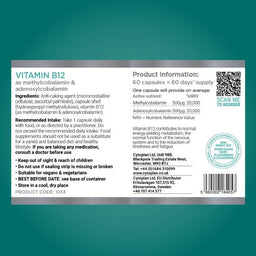 Cytoplan Vitamin B12 Sublingual 60 Capsules