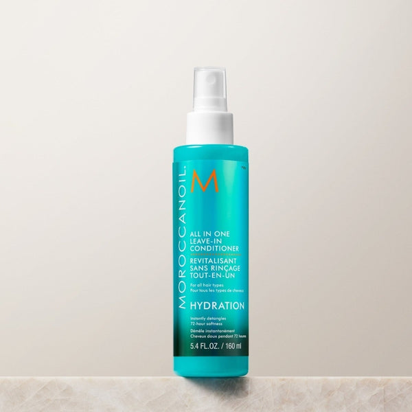 Moroccanoil All in One Leave-in Conditioner bottle on a perch 
