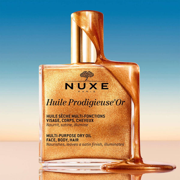 NUXE Huile Prodigieuse Or Golden Shimmer Multi-Purpose Dry Oil for Face, Body and Hair 100ml