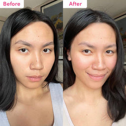 Coco & Eve Antioxidant Hydrating Milky Toner before and after