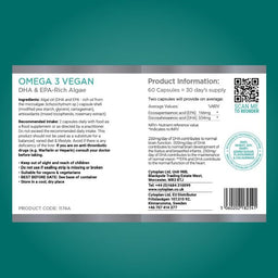 Cytoplan Omega 3 Vegan 120 Capsules
