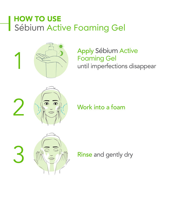 Bioderma Sébium Active Purifying Foaming Gel Oily to Acne-Prone Skin
