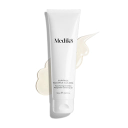 Medik8 Surface Radiance Cleanse tube and texture