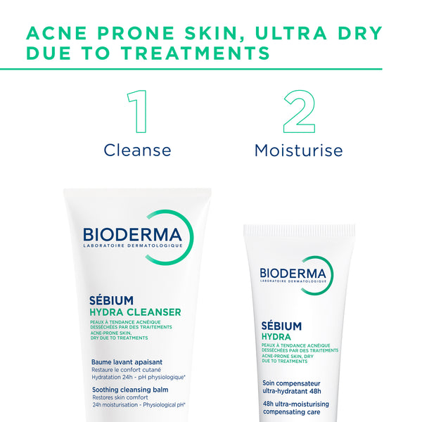 Bioderma Sebium Hydra Cleanser Gentle & Nourishing Face Wash for Dry and Sensitive Acne-prone skin 200ml
