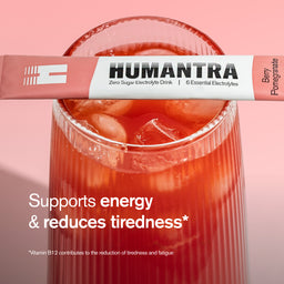 Humantra Berry Pomegranate Electrolyte Powder, 20 Sachets